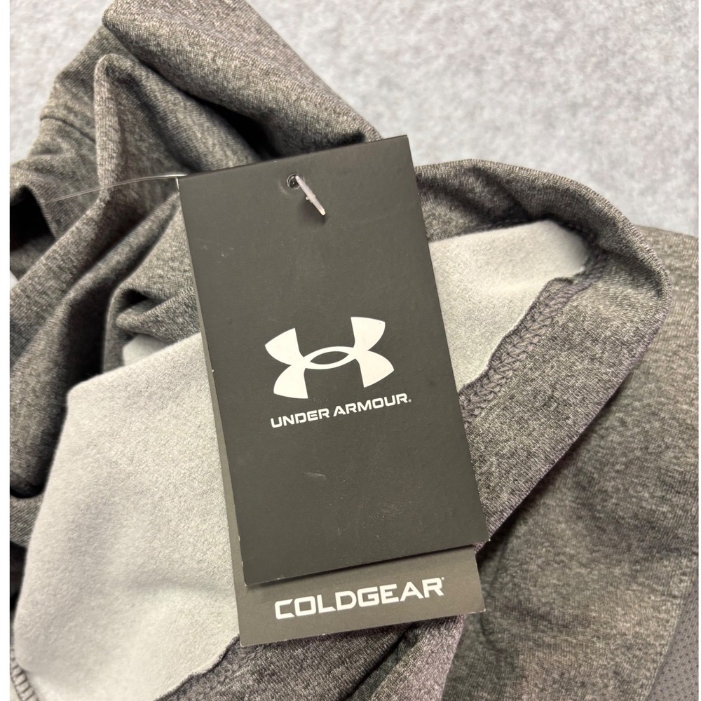 Under Armour ColdGear Fitted Mock Neck Long Sleeve Top Gray 1368702 Women Medium - Picture 7 of 8